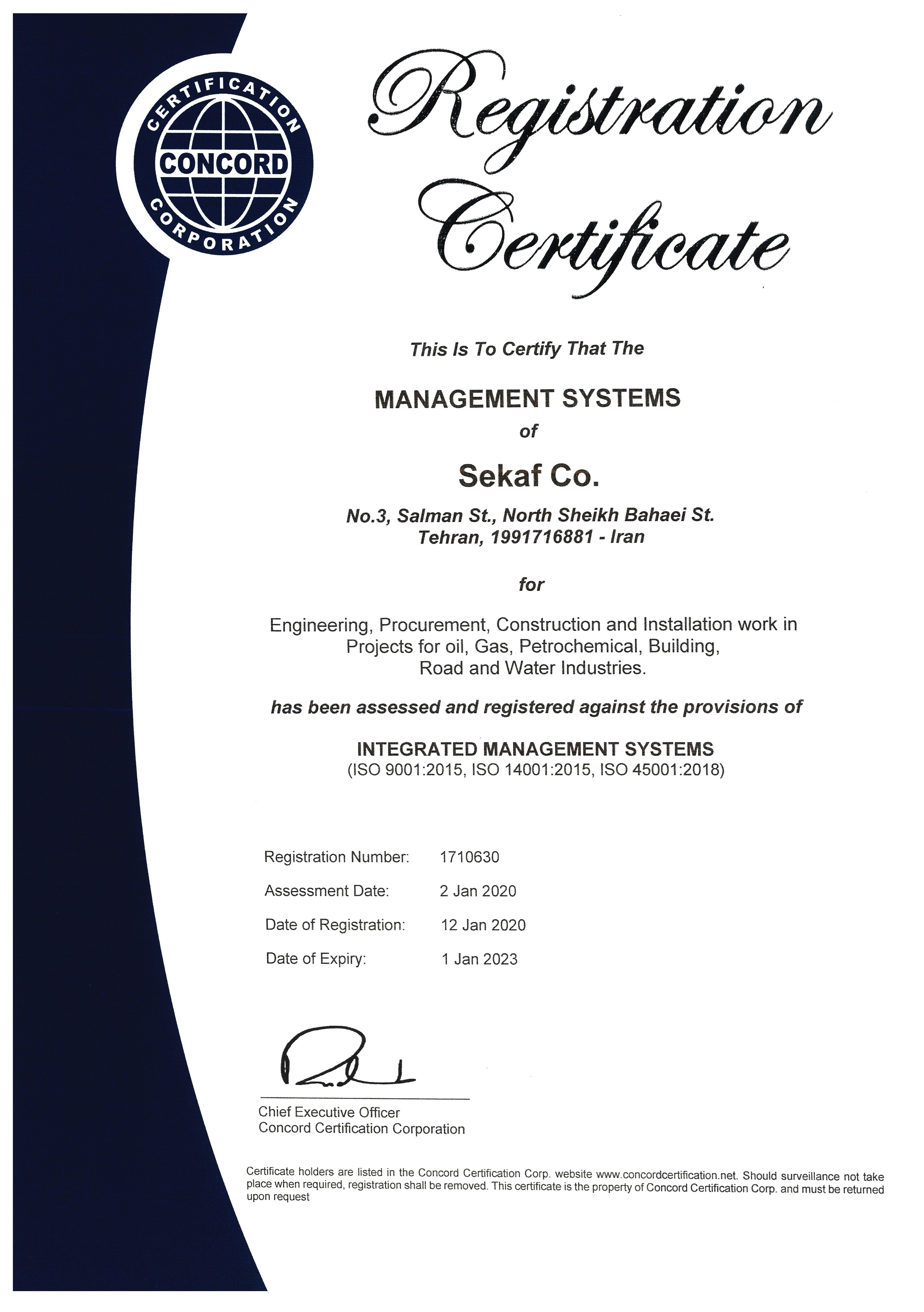 certificate